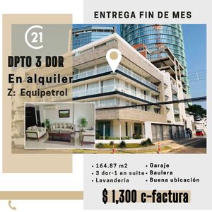 Departamento De 3 Dormitorios En Alquiler En Edif. Onix