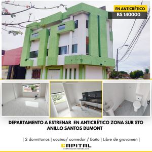 Departamento En Anticretico De 2 Dormitorios