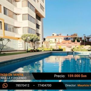 Amplio Depto + Parqueo En Venta Piscina, Amenidades. Z/ Plaza Quintanilla