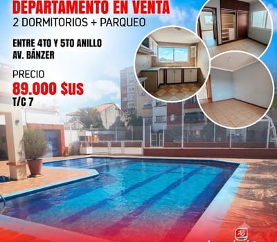 ????departamento En Venta De Ocasión De 2 Dormitorios Con Parqueo 