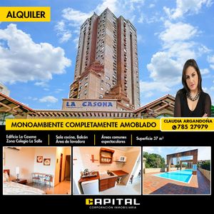 Alquilo Monoambiente  300$us