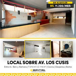Local Comercial En Alquiler Sobre Av. Los Cusis