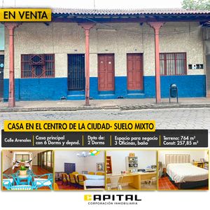 Casa En Venta En El Centro De La Ciudad Suelo Mixto 