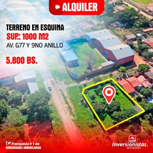 Alquiler De Terreno En Esquina 