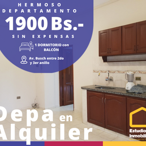Hermoso Departamento En Alquiler Con Balcon Y Servicios Incluidos Sin Expensas