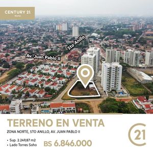 Amplio Terreno En Venta- Zona Norte 5to Anillo Radial 26/27