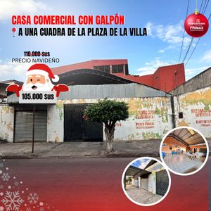 Casa Comercial Con Galpon En Venta