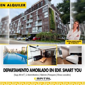 Departamento En Alquiler De 2 Dormitoros Amoblado Y Con Parqueo – Edificio You 
