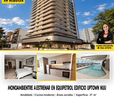 Alquilo Monoambiente A Estrenar Equipetrol