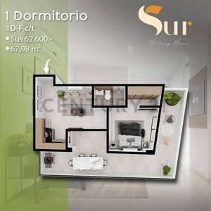Preventas  De Departamentos De 1 Dormitorio En Edificio Hh Sur  