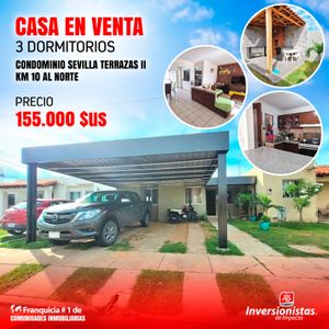 Casa En Venta Cond. Sevilla Terrazas 2 - Zona Norte