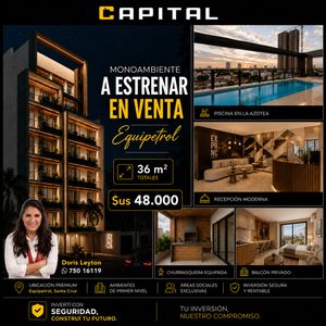  Monoambiente A Estrenar En Venta En Equipetrol