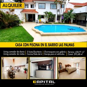 Casa En Alquiler En Condominio Zona Las Palmas