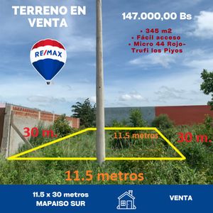 Terreno Estratégico En Mapaiso Sur 1 Doble Via La Guardia