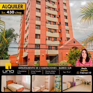 Departamento De 2 Dormitorios Y Parqueo  Plaza Blacutt