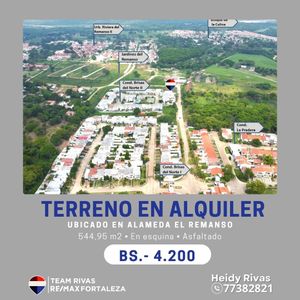 Terreno En Alquiler En Esquina Zona Norte