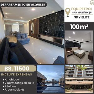 Departamento Amoblado En Alquiler - Equipetrol Sky Elite
