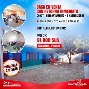 Casa En Venta Con Retorno Inmediato