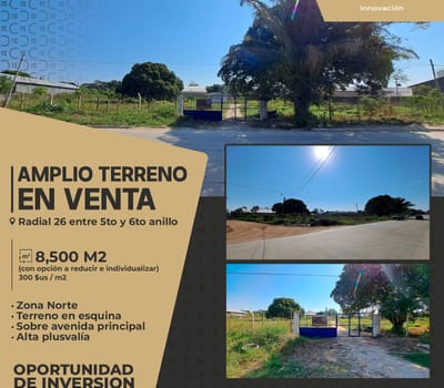 Amplio Terreno En Venta-radial 26 Entre 5/6to Anillo
