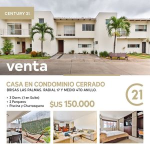 Hermosa Casa En Venta Dentro Del Condominio Cerrado Brisas Las Palmas