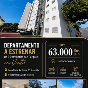 Departamento En Venta De 2 Dormitorios A Estrenar Con Balcón Y Parqueo