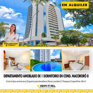 Departamento Amoblado De 1 Dormitorio – Condominio Macororo 8 