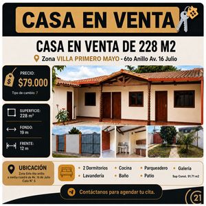 Casa En Venta – Villa 1° De Mayo