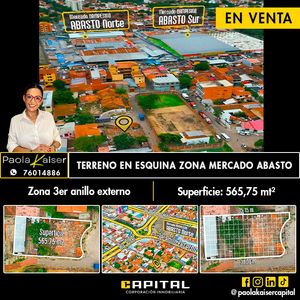 Terreno Comercial En Venta Zona Mercado Abasto, Santa Cruz