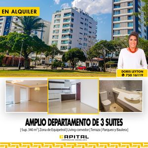 Departamento De 3 Suites En Alquiler En Equipetrol