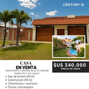 Oportunidad única! Hermosa Casa En Venta -zona Norte Av. Banzer
