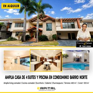Casa En Alquiler Zona Norte Condominio Barrio Norte 