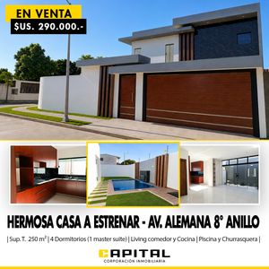 Casa En Venta Zona Alemana Y 8vo Anillo
