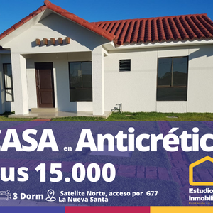 Casa De 3 Dormitorios En  Anticrético En Condominio