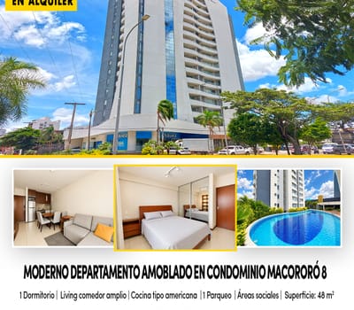 Departamento Amoblado De 1 Dormitorio En Equipetrol