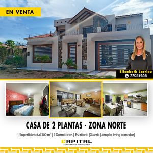 Casa De 2 Plantas En Venta En La Zona Norte Entre 6to Y 7mo Anillo