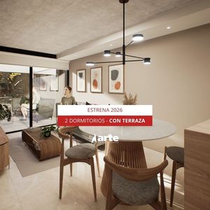 Venta De Apartamento De 2 Dormitorios Con Terraza Al Frente En Tres Cruces