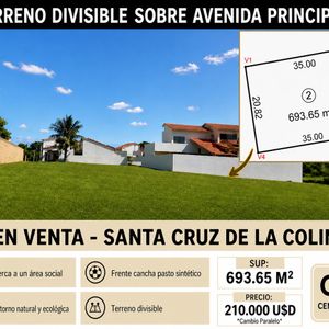 Terreno En Venta En Condominio Santa Cruz De La Colina