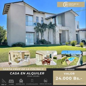 Casa Amoblada  En Alquiler De 4 Dorm. En Condominio Santa Cruz De La Colina