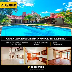 Casa En Alquiler Para Oficinas En Equipetrol