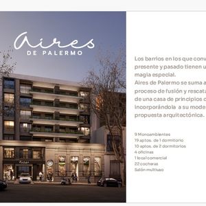 Venta Apartamento Monoambiente Ideal Inversor Entrega Noviembre 2024 Palermo