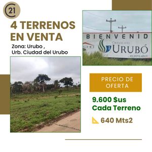 Terreno En Venta En La Zona Del Urubo 