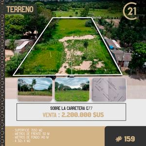 Inmueble # 159 Terreno De 7050 M2 Sobre La G77