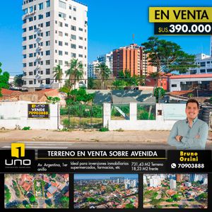 Terreno Sobre Avenida, 1er Anillo