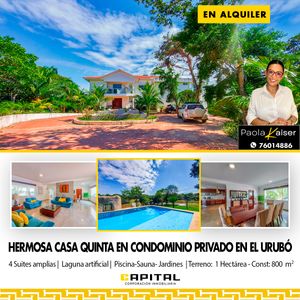 Casa Quinta En Alquiler, Urubo, Santa Cruz, Bolivia