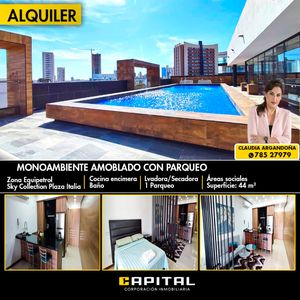 Alquilo  Monoambiente Amoblado Equipetrol
