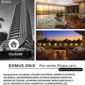 1 Domrmitorio, Pre Venta, Domus Onix (inicial 20%)