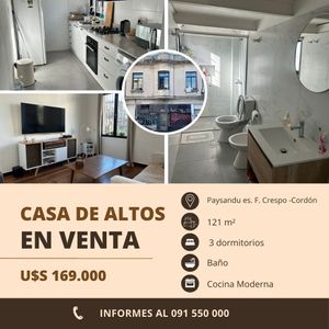 Venta De Casa En Cordón - Casa De Altos 3 Dorm Reformada