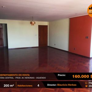 Amplio Departamento En Venta 200 M2 Zona Central 