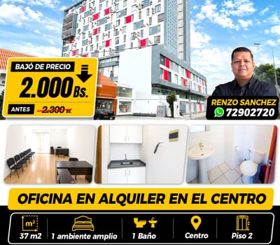 Monoambiente Para Oficina En Alquiler 