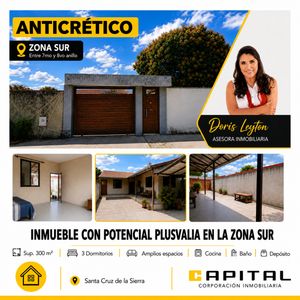 Casa En Anticretico En Zona Sur